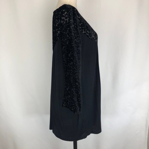 Sunday in Brooklyn Velvet Burnout Knit Top Anthro - Picture 3 of 8